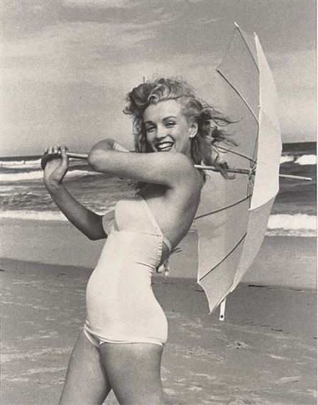 Marilyn Monroe by Andre de Dienes, circa 1953,  printed later