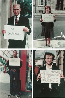 Untitled (Everything in Life...), Untitled (Save What You Can...), Untitled (I'm Desperate...), Untitled (I Have Been Certified...), from signs that say what you want them to say and not signs that say what someone else wants you to say - Gillian Wearing