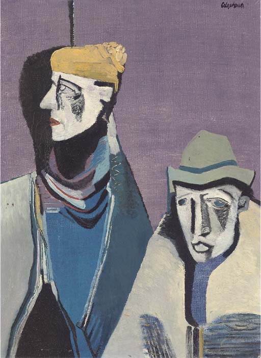Artwork by Robert Colquhoun, Two Irishmen, Made of oil on canvas