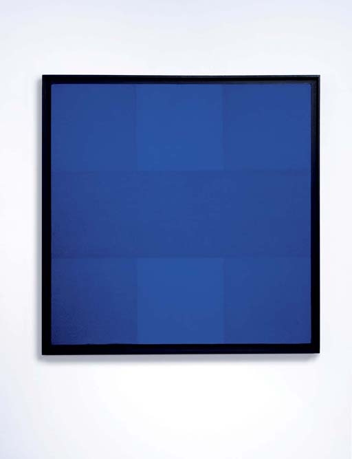 Artwork by Ad Reinhardt, Abstract Painting, Blue, Made of oil on canvas in artist's frame