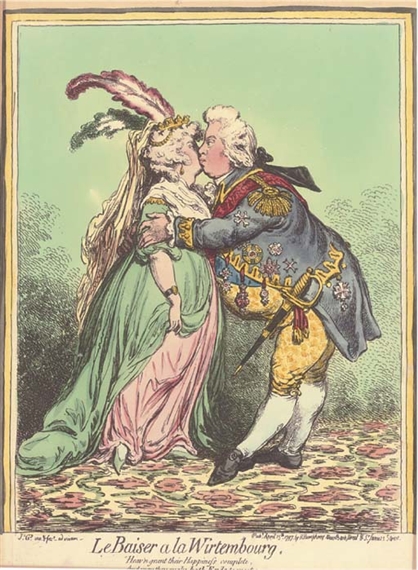 Le Baiser a la Wirtembourg by James Gillray, 1797