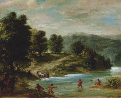 The Banks of the River Sebou by Eugène Delacroix, 1858