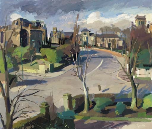 Mad March day, West End, Glasgow by Alexander Goudie