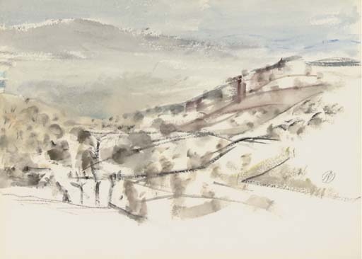 Landscape emerging, study no. 3 by Paul Nash, 1945