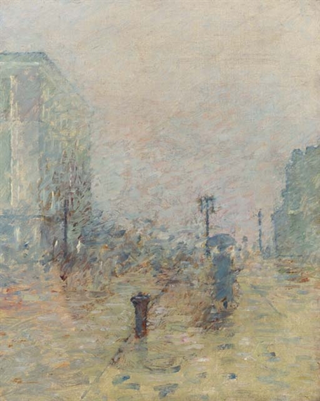 A Rainy Day, New York by Theodore Robinson, circa 1894-1895