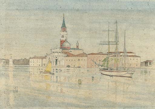 San Giorgio Maggiore, Venice by Joseph Edward Southall, 1929