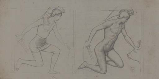 Study for 'Theseus and the Minotaur' by Joseph Edward Southall