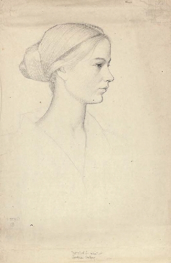 First sketch for the portrait of Geraldine Cadbury