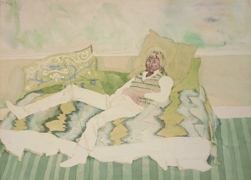 Reclining boy by Patrick Procktor