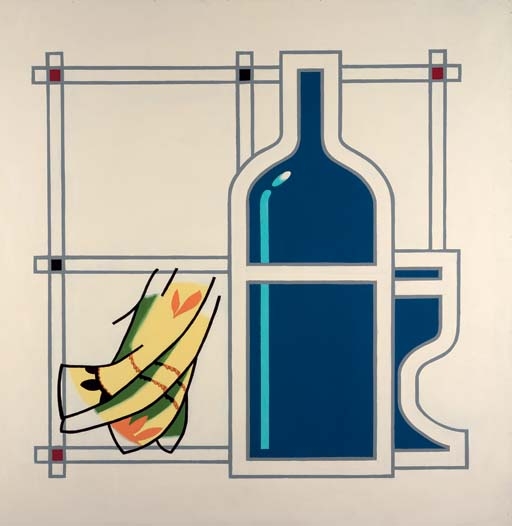 Bottle and Drape by Patrick Caulfield, 1964