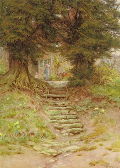 A cottage near Crocken Hill, Kent by Helen Allingham