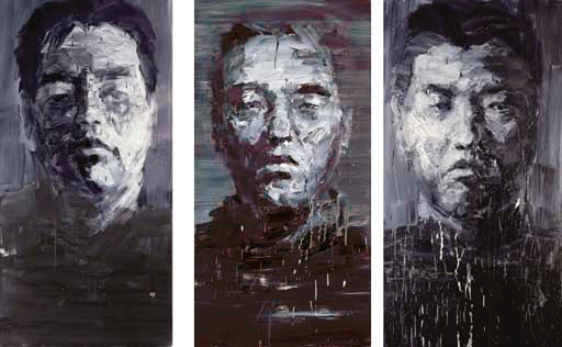 Artwork by Yan Pei Ming, Autoportrait, Made of oil on canvas