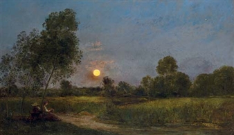 Lever de lune (Moonrise) - Charles-François Daubigny