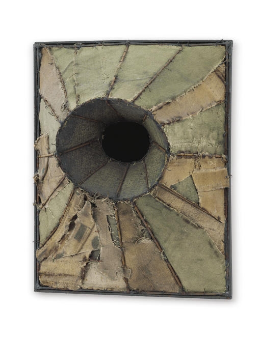 Artwork by Lee Bontecou, Untitled, Made of copper wire and welded steel