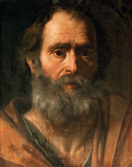 Portrait of a bearded man as an Apostle (Saint Peter?) - Pier Francesco Mola