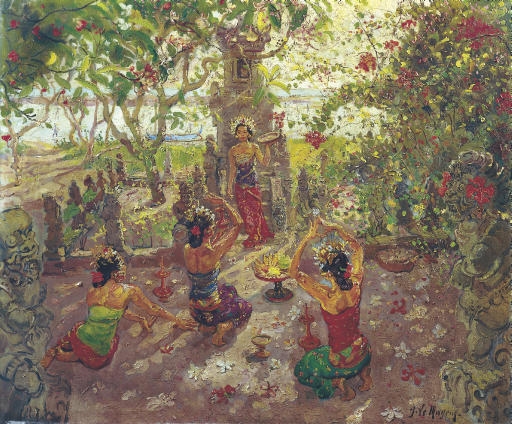 Women with offerings by Adrien Jean Le Mayeur de Merprés