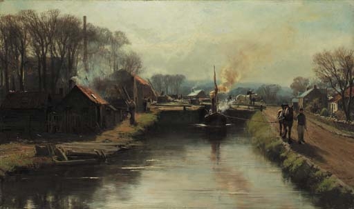 The Lock Gate by David Farquharson, 1882-1883