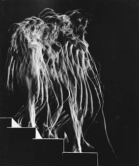 Gjon Mili | Nude Descending a Staircase (after Marcel Duchamp), 1950