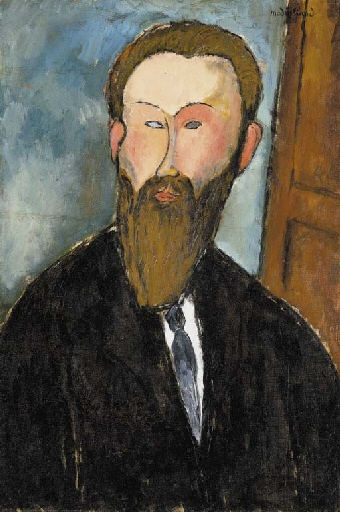 Artwork by Amedeo Modigliani, Portrait du photographe Dilewski, Made of oil on canvas