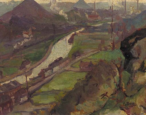 A mining district near Tilleur, Belgium by Else Berg, circa 1927