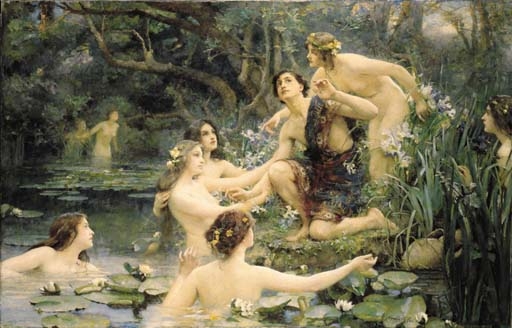 Artwork by Henrietta Rae, Hylas and the Water Nymphs