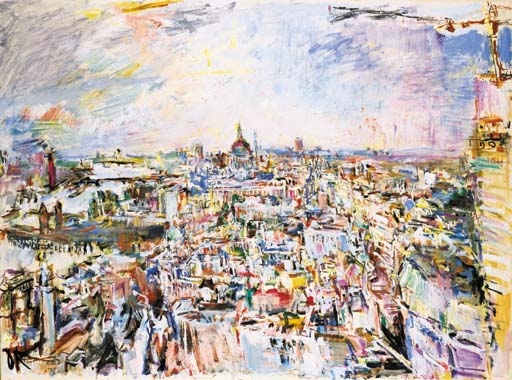 View of London, with St. Paul's Cathedral by Oskar Kokoschka, 1970