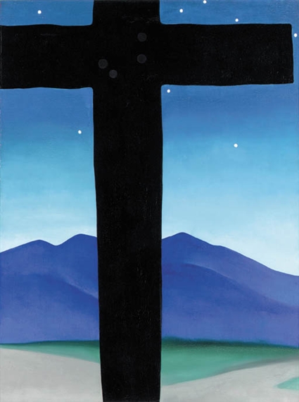 Black Cross with Stars and Blue by Georgia O'Keeffe