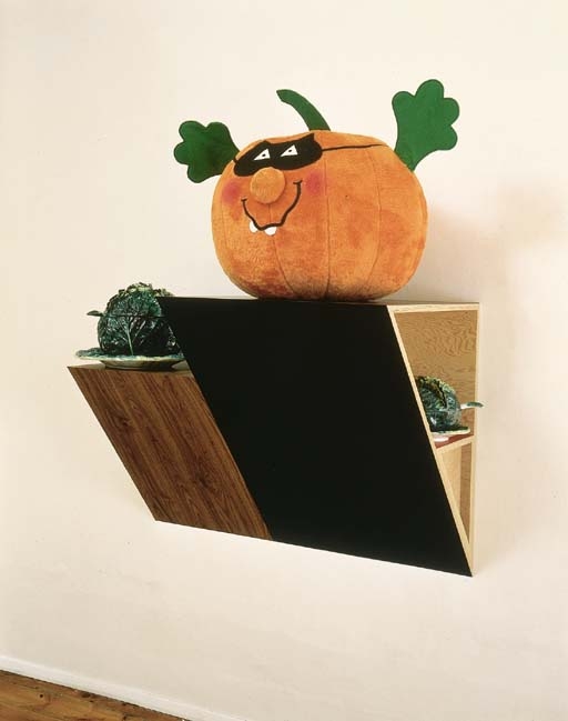Untitled (Cabbage, Pumpkin, Cabbage No. 1) by Haim Steinbach, 1987