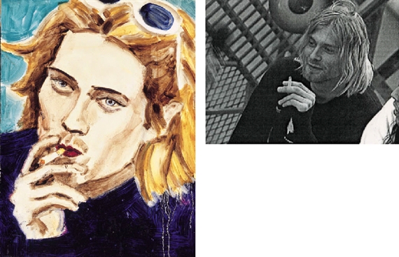 Elizabeth Peyton | Kurt with cheeky num-num (1995) | MutualArt