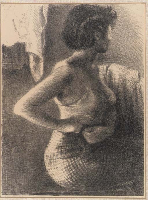 Raphael Soyer | The Model (Cole 24) (1932) | MutualArt