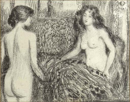 Artwork by Georges Lemmen, Deux filles