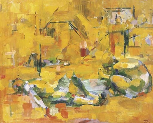 Artwork by John Passmore, The Bathers