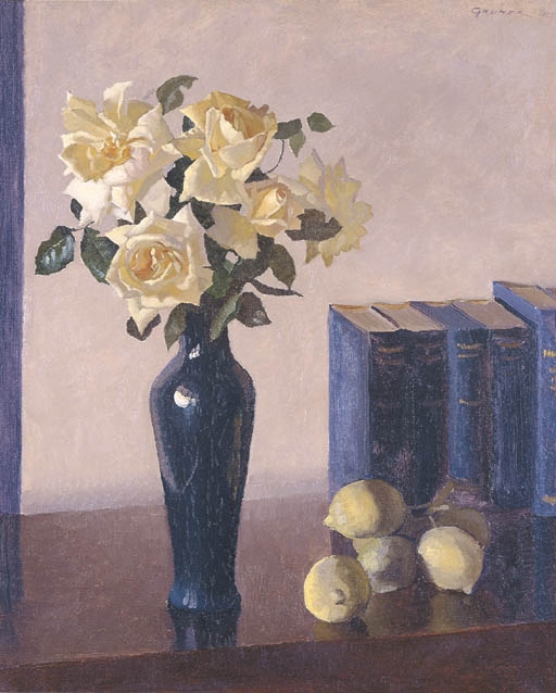 Artwork by Elioth Gruner, Yellow Roses