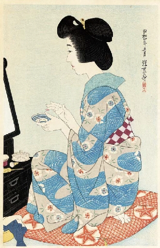 Kuchibeni (Rouge), from the series Gendai bijinshu dai isshu (Modern beauties--first series)