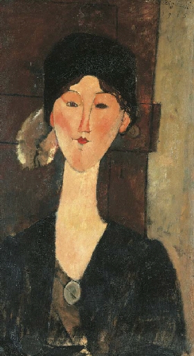 Beatrice Hastings devant une porte by Amedeo Modigliani, 1915