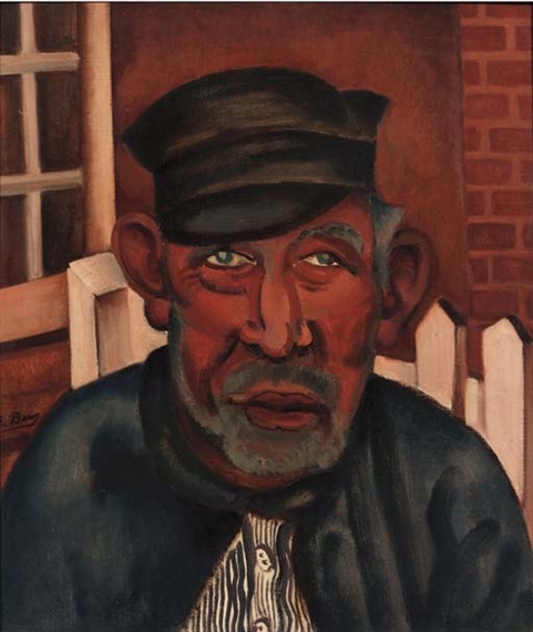 Portrait of a farmer by Else Berg, circa 1929