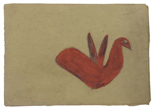 Red Bird by Bill Traylor, circa 1939-1942