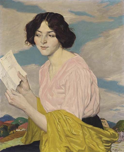 Artwork by William Strang, Portrait of a Lady, Made of oil on canvas