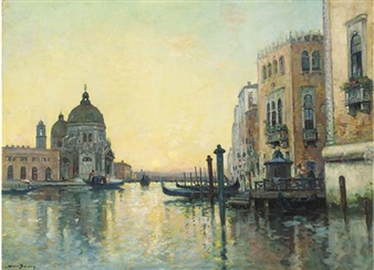 The entrance to the Grand Canal, Venice - Maurice Bompard