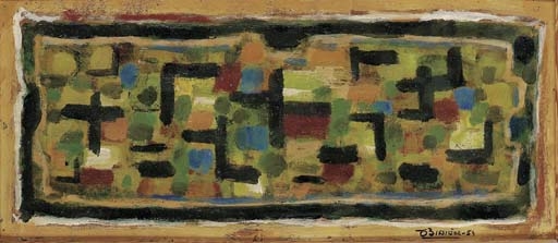 Composition by Roger Bissière, 1954