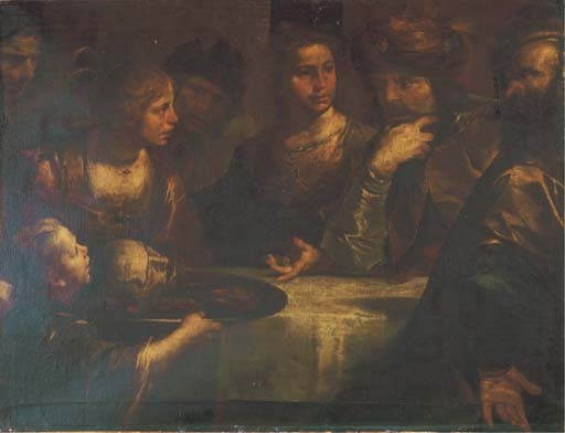 Gioacchino Assereto | Salome presenting the head of John the Baptist to ...