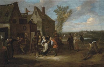 A village kermesse - Egbert van Heemskerck the Younger