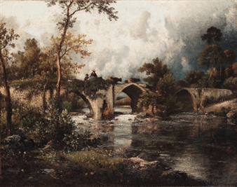 Le vieux pont - Jules Dupré