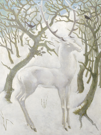 Hert in sneeuw - Deer in snow