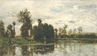 Lavandières - Karl Pierre Daubigny