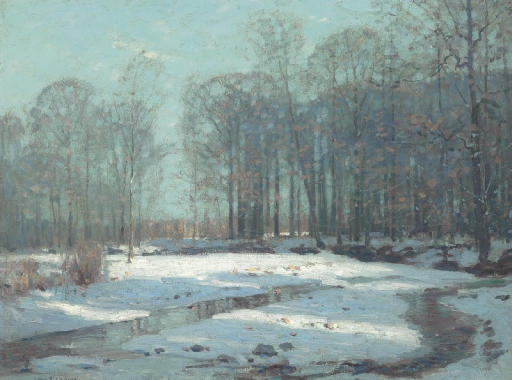 The Sawkill in Winter by John Fabian Carlson