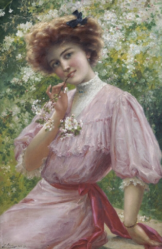 Pretty in Pink by Émile Vernon, 1909