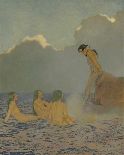 Proserpina and the Sea Nymphs by Maxfield Parrish, 1908
