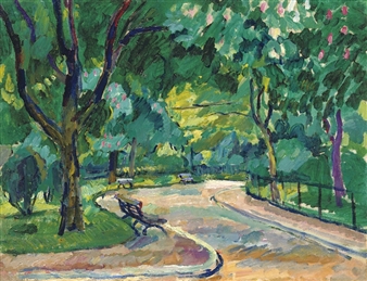 France. Parc Montsouris. Chestnut tree - Pyotr Konchalovsky