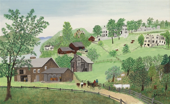 The Plantation by Grandma Moses, 1952